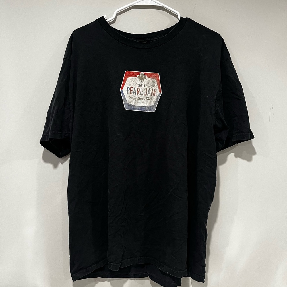 Pearl Jam 2011 Canadian Tour T-Shirt XL Anvil Black